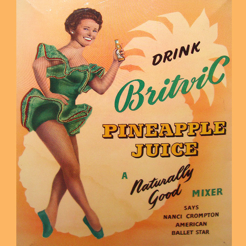 Britvic Reklamaffisch - Pineapple Juice